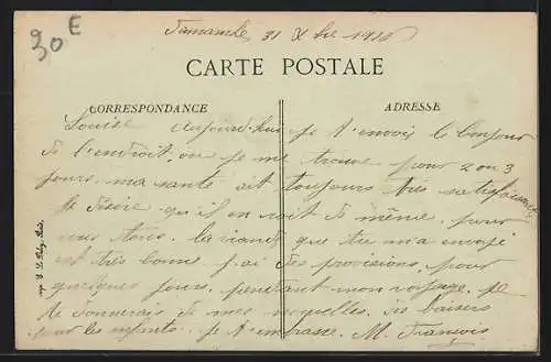 AK Magneux, Vue Générale avec paysans et meules de foin dans le champ