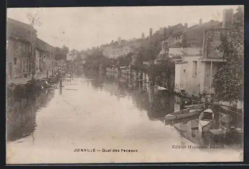 AK Joinville, Quai des Peceaux et vue des maisons au bord de l`eau