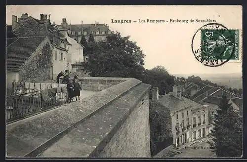 AK Langres, Les Remparts, Faubourg de Sous-Murs