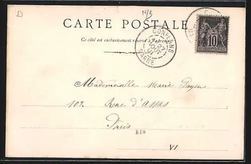 AK Langres, Tour Navarre entourée d`arbres et de murs fortifiés