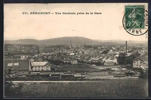 AK Héricourt, Vue Générale prise de la Gare