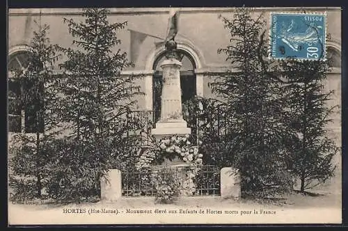 AK Hortes /Hte.-Marne, Monument élevé aux Enfants de Hortes morts pour la France