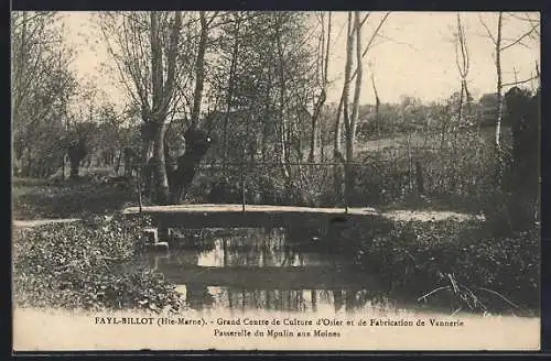 AK Fayl-Billot /Hte.-Marne, Passerelle du Moulin aux Moines