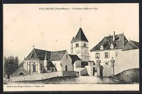AK Fayl-Billot /Haute-Marne, L`ancienne Église en 1854