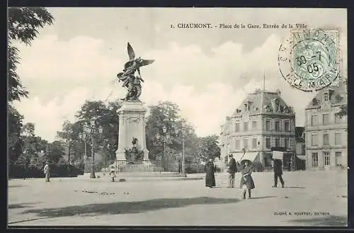 AK Chaumont, Place de la Gare, Entrée de la Ville