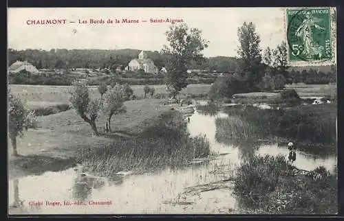AK Chaumont, Les Bords de la Marne, Saint-Aignan