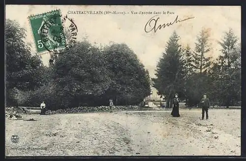 AK Chateauvillain /Hte-Marne, Vue d`entrée dans le Parc