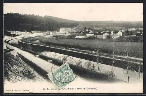 AK Choignes, Le Village, Écart de Chaumont, und Flusslandschaft