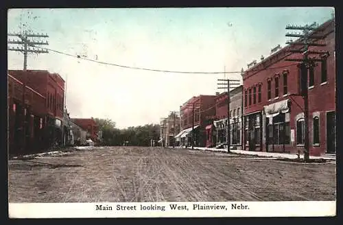 AK Plainview, NE, Main Street looking West