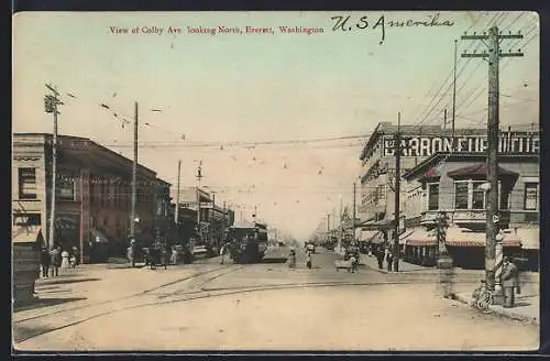 AK Everett, WA, View of Colby Ave looking North