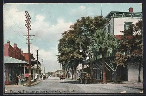 AK Palatka, FL, Lemon Street and Arlington Hotel