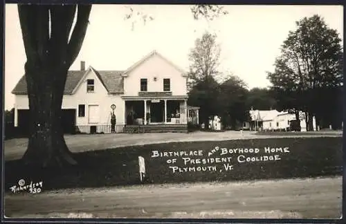 AK Plymouth, VT, Birthplace and boyhood home of President Coolidge