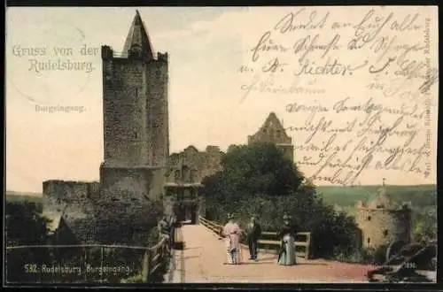 AK Partie an der Rudelsburg