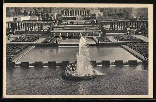 AK Essen, Reichsgartenschau 1938, Wasserterrassen und Rosengärten