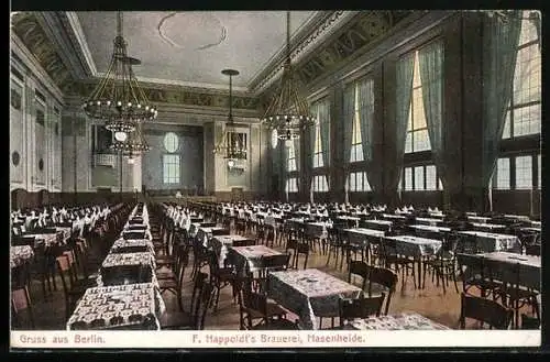 AK Berlin-Kreuzberg, F. Happoldt`s Brauerei, Hasenheide
