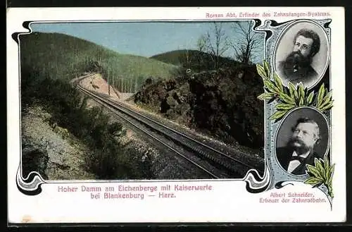 AK Harzzahnradbahn, Roman Abt und Albert Schneider, Zahnradbahn-Ingenieure