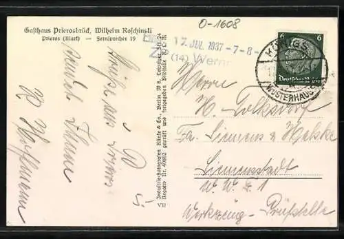 AK Prieros /Mark, Ortsansicht vom Flugzeug aus