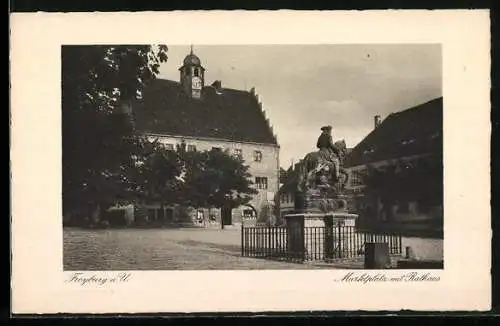 AK Freyburg, Rathaus am Marktplatz