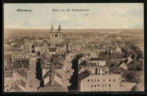 AK Wittenberg / Elbe, Blick von der Schlosskirche