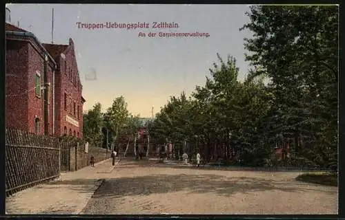 AK Zeithain, Truppenübungsplatz, an der Garnisonsverwaltung