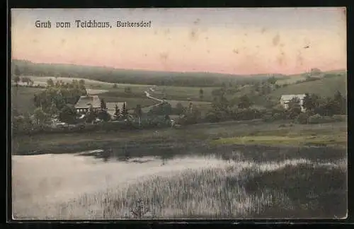 AK Burkersdorf /Erzgebirge, Gasthof Teichhaus