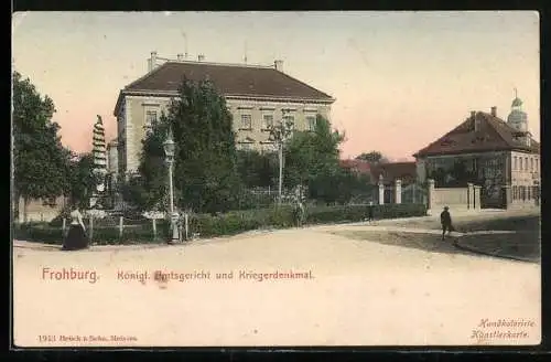 AK Frohburg, Königliches Amtsgericht und Kriegerdenkmal