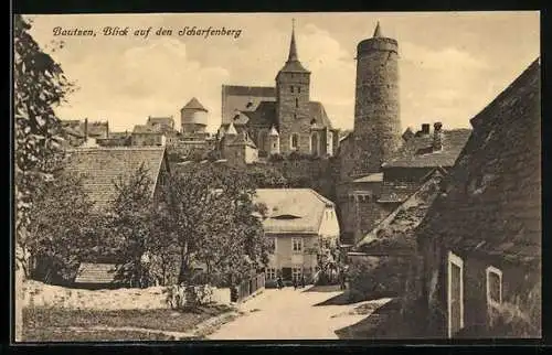 AK Bautzen, Blick auf den Scharfenberg