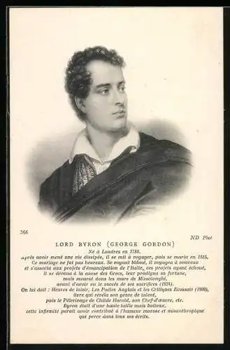 AK Lord Byron, Portrait und Kurzvita
