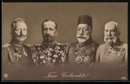 AK Mehmed V. der Türkei, König Ferdinand von Bulgarien, Kaiser Franz Joseph von Österreich