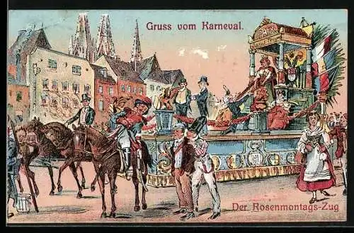 Künstler-AK Köln, Der Rosenmontags-Zug