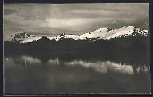 AK Magellanstrasse, Blick auf die verschneiten Berge