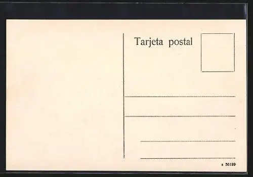 AK Contulmo, Ortsansicht vom Berghang aus