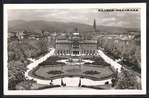 AK Zagreb, Panorama über das Stadttheater