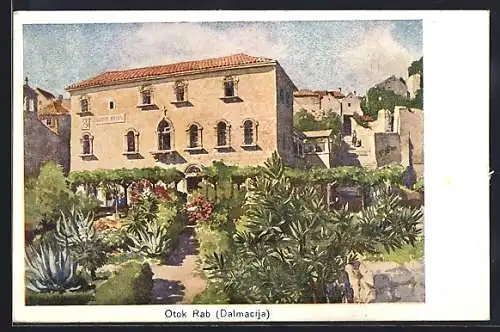 Künstler-AK Edo v. Handel-Mazzetti: Otok Rab, Dalmacija