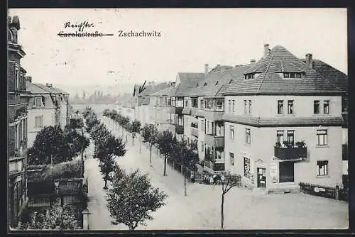 AK Dresden-Zschachwitz, Partie in der Carolastrasse