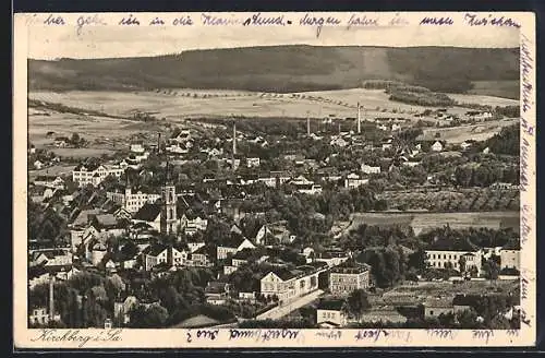 AK Kirchberg i. Sa., Teilansicht mit Strassenpartie
