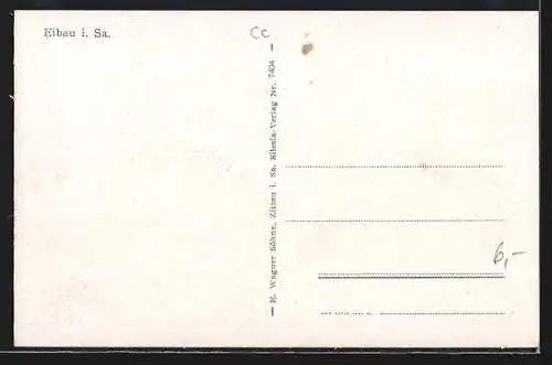 AK Eibau i. Sa., Teilansicht mit Kirche