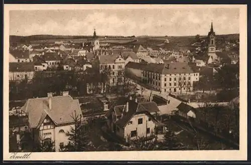 AK Zwettl /N.-Oe., Ortsansicht aus der Vogelschau