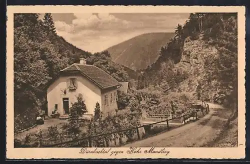 AK Waldegg, Blick aus dem Dürnbachtal auf die Hohe Mandling