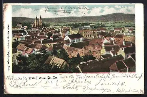 AK Tulln, Blick über die Häuserdächer und Umgebung