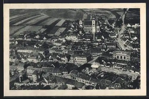 AK Poysdorf, Fliegeraufnahme des Ortes