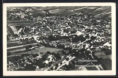 AK Herrnbaumgarten /N.-Ö., Fliegeraufnahme des Ortes