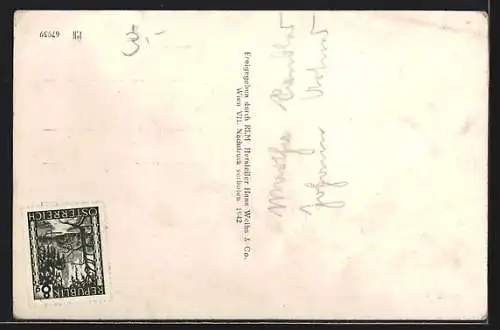 AK Haugsdorf /N.-D., Ortsansicht vom Flugzeug aus