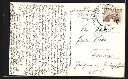 AK Raisenmarkt /N. Oe., Ortsansicht mit Berglandschaft