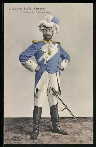 AK Kölner Karneval, Hauptmann der Funken-Artillerie