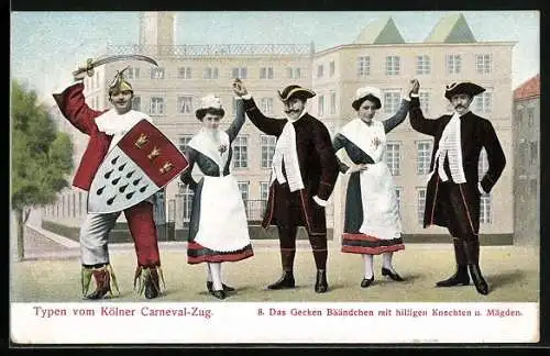 AK Typen vom Kölner Karnevals-Zug