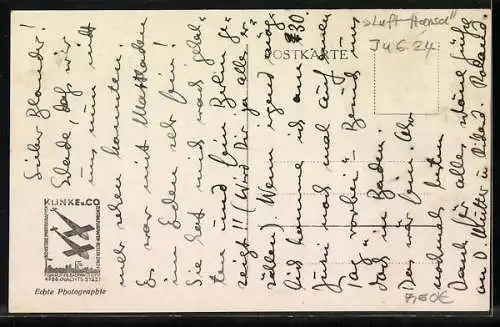 AK Flugzeug Junkers G24 der Lufthansa