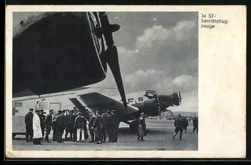 AK Junkers Ju 52 Sanitätsflugzeuge im Fronteinsatz