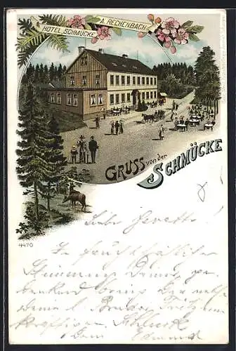Lithographie Schmücke, Hotel Schmücke, Inh. A. Rechenbach