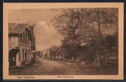 AK Bad Oldesloe, Blick in die Brunnenstrasse